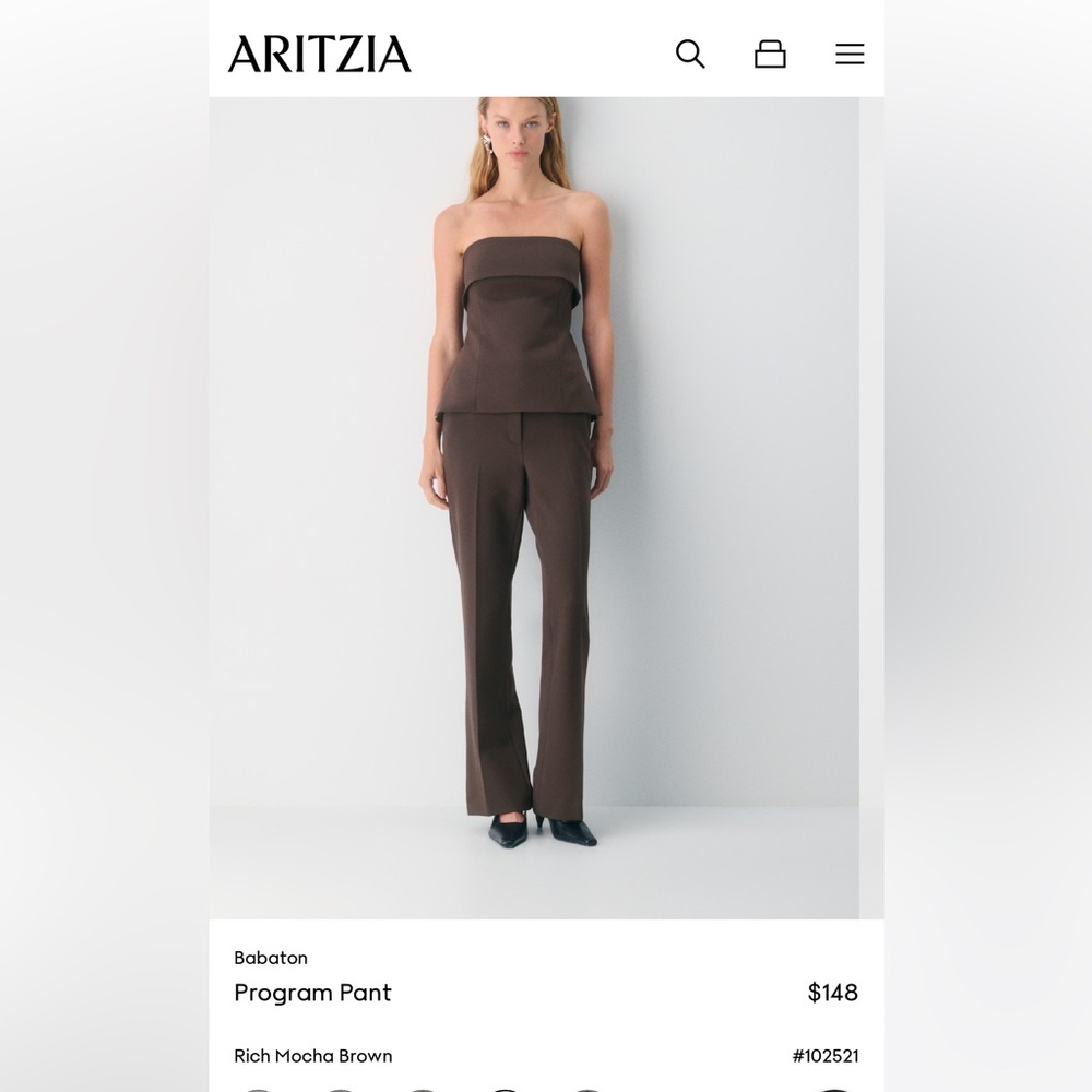 Babaton Aritzia Program Pant size 2 | Kasha Taupe - Picture 3 of 6